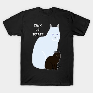 Ghost Cat's Halloween Trick or Treating T-Shirt